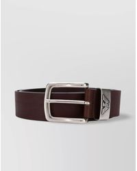 Emporio Armani - Leather Belt With Adjustable Fit And Length - Lyst