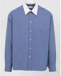 Lanvin - Loose Fit Shirt Contrasting Collar Cuffs - Lyst