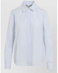 Max Mara - Accenni Striped Shirt Long Sleeves Collar - Lyst