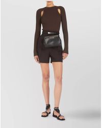 Max Mara - Ribbed Cutout Long-Sleeve Crop Top - Lyst