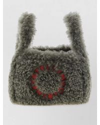 Stella McCartney - Stella Logo Shearling Effect Tote Bag - Lyst