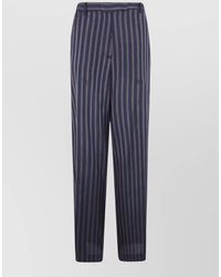 Dries Van Noten - Penn Trousers Striped Pattern Belt Loops Pockets - Lyst