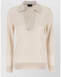 Brioni - Cashmere Silk Polo Shirt Long Sleeves - Lyst