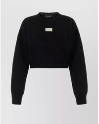 Dolce & Gabbana - Cashmere-Blend Cropped Jumper - Lyst