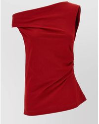 Dries Van Noten - Draped One-Shoulder Top Fitted Silhouette - Lyst