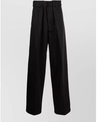 Jil Sander - Cotton Wide-Leg Trousers - Lyst