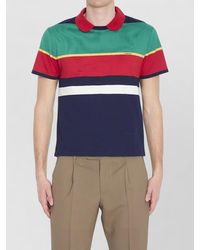 Versace - Striped Cotton T-Shirt - Lyst