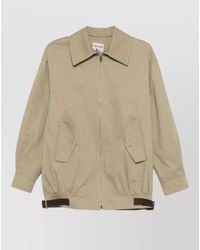 Semicouture - Nives Cotton Bomber Jacket Long Sleeves - Lyst