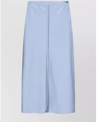 Ami Paris - Satin Midi Straight Skirt - Lyst