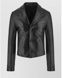 Ferragamo - Nappa Leather Slim-Fit Single-Breasted Blazer - Lyst
