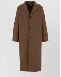 The Row - Wool Long Single Breasted Coat - Lyst