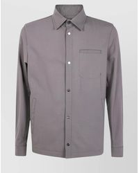 Herno - Long Sleeve Jacket With Collared Neck And Pocket - Lyst