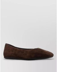 Prada - Flat Sole Pointed Toe Leather Loafers - Lyst