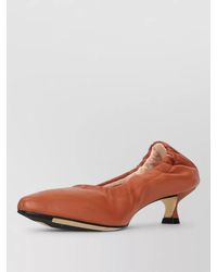 LA ROSE - Ballerina Shoes Elastic Trim Kitten Heel Pointed - Lyst