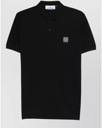 Stone Island - Logo Cotton Polo Shirt Short Sleeves - Lyst