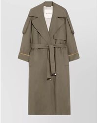 Max Mara - Oversized Trench Coat With Wide Lapel Collar - Lyst