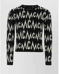 MCM - Ribbed Oversized Embroidered Cashmere-Blend Sweater - Lyst