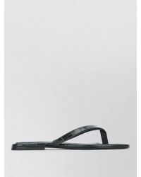 TOTEME - Crocodile Effect Flat Sole Toe Sandals - Lyst