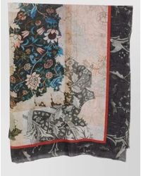 Faliero Sarti - Cashmere Floral Print Panelled Scarf - Lyst