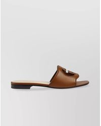 Gucci - Interlocking G Cut-out Leather Sliders - Lyst