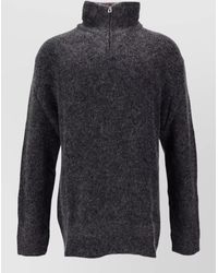 Paul Smith - Striped Collar Half Zip Sweater - Lyst