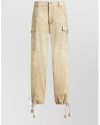 Etro - Jacquard Canvas Cargo Trousers Button Pockets - Lyst