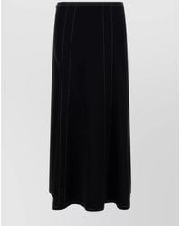Stella McCartney - Contrasting Stitch Midi A-Line Skirt - Lyst