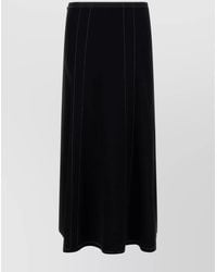 Stella McCartney - Contrasting Stitch Midi A-Line Skirt - Lyst