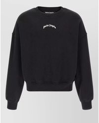 Palm Angels - Cotton Logo Print Crew Neck Sweatshirt - Lyst