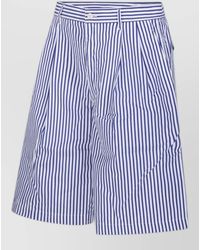 Comme des Garçons - Striped Shorts Belt Loops Side And Back Pockets - Lyst