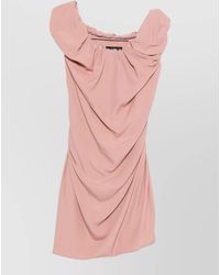 Vivienne Westwood - Ruched Mini Dress With Sculptural Off-Shoulder Neckline - Lyst