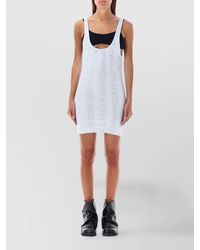 The Attico - Crystal-Embellished Cotton Mini Dress - Lyst