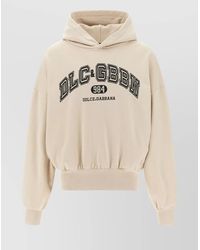 Dolce & Gabbana - Cotton Oversized Logo Print Hoodie - Lyst