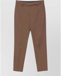 Brunello Cucinelli - Cropped Slim-Fit Tapered-Leg Suit Trousers - Lyst