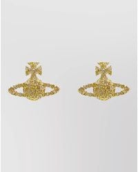 Vivienne Westwood - Grace Stud Earrings Metal Brass Embellished - Lyst
