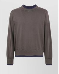 Sacai - Cashmere Cotton Knit Pullover - Lyst
