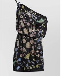 Versace - Printed Silk Twill Dress - Lyst