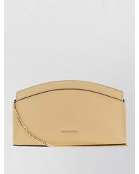 Michael Kors - Small Athena Leather Clutch Curved Top Chain - Lyst