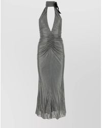 Alessandra Rich - Viscose Midi Dress - Lyst