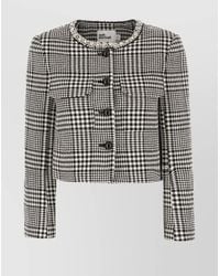 Self-Portrait - Jacket With Houndstooth Pattern - Lyst