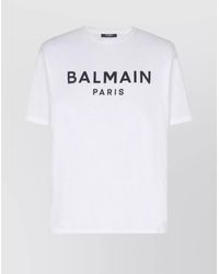 Balmain - Cotton Logo Print Short-Sleeve T-Shirt - Lyst