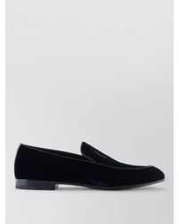 Giorgio Armani - Velvet Loafers Embroidered Logo Detail - Lyst