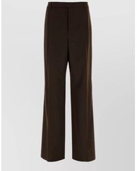 Saint Laurent - Wool Wide-Leg Trousers - Lyst