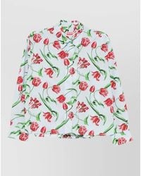 KENZO - Floral Print Long Sleeve Shirt - Lyst