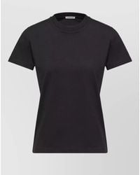Moncler - Cotton Ribbed Crewneck Short-Sleeve T-Shirt - Lyst