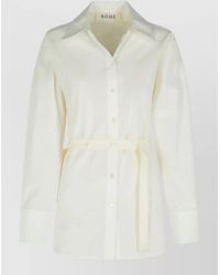 Rohe - Silk Poplin Vest Shirt Belted Waist - Lyst