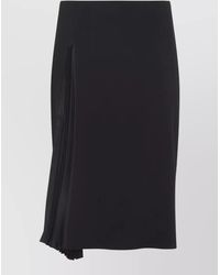 Jil Sander - Virgin Wool Asymmetric Pleated Midi Skirt - Lyst