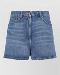 Valentino - Denim Tailored Shorts - Lyst