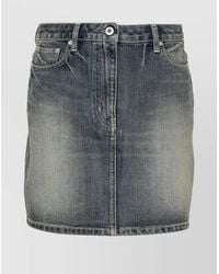 KENZO - High-Waisted A-Line Denim Skirt - Lyst