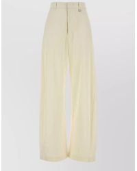 GIUSEPPE DI MORABITO - Wool Palazzo Trousers Wide Leg Belt Loops - Lyst